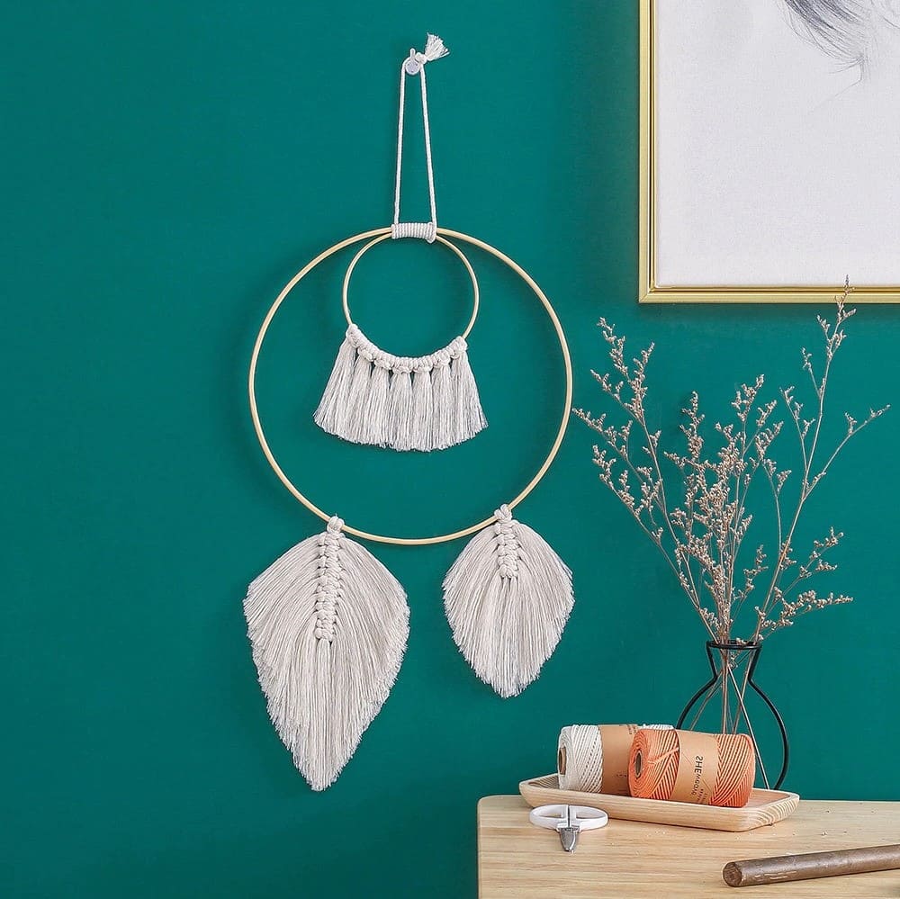 Attrape Rêves Macramé Attrape-Rêves en Macramé pour une Décoration de Chambre Unique