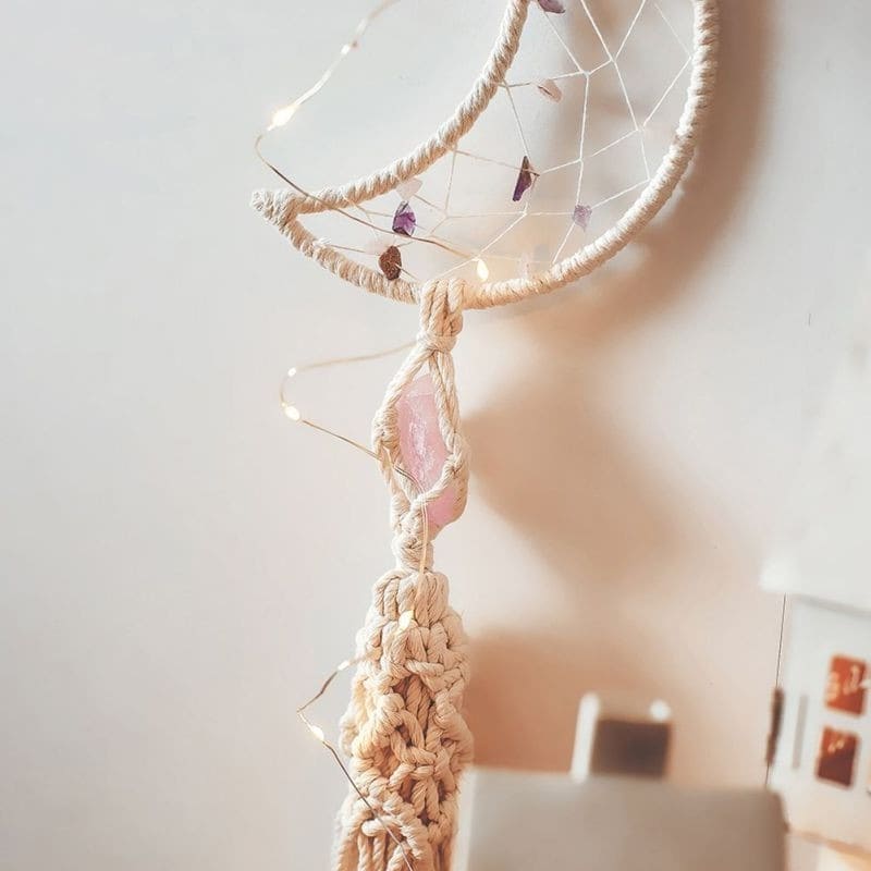 Attrape Rêves Macramé Attrape-Rêves en Pierre Macramé Artisanale