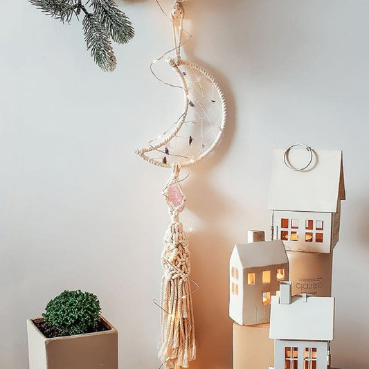 Attrape Rêves Macramé Attrape-Rêves en Pierre Macramé Artisanale