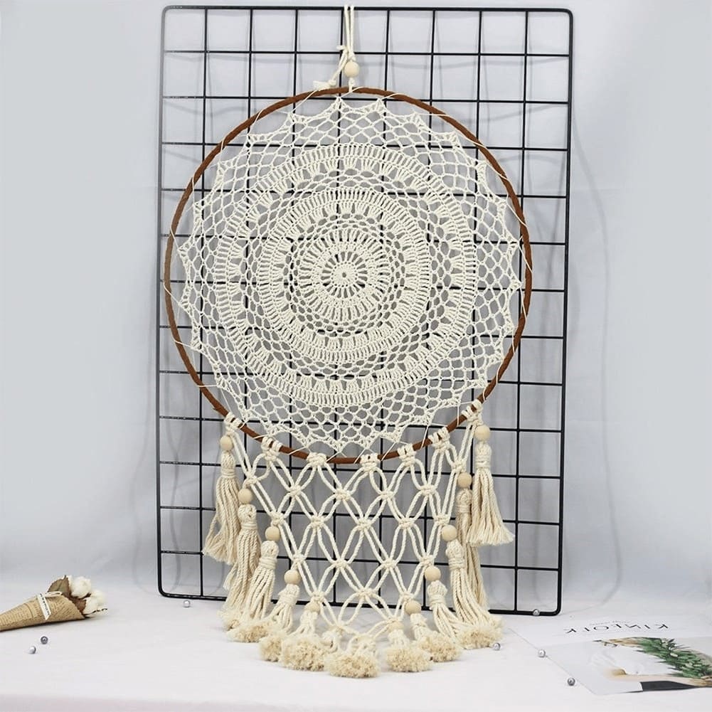 Attrape Rêves Macramé Attrape-Rêves Indien en Macramé Élégant