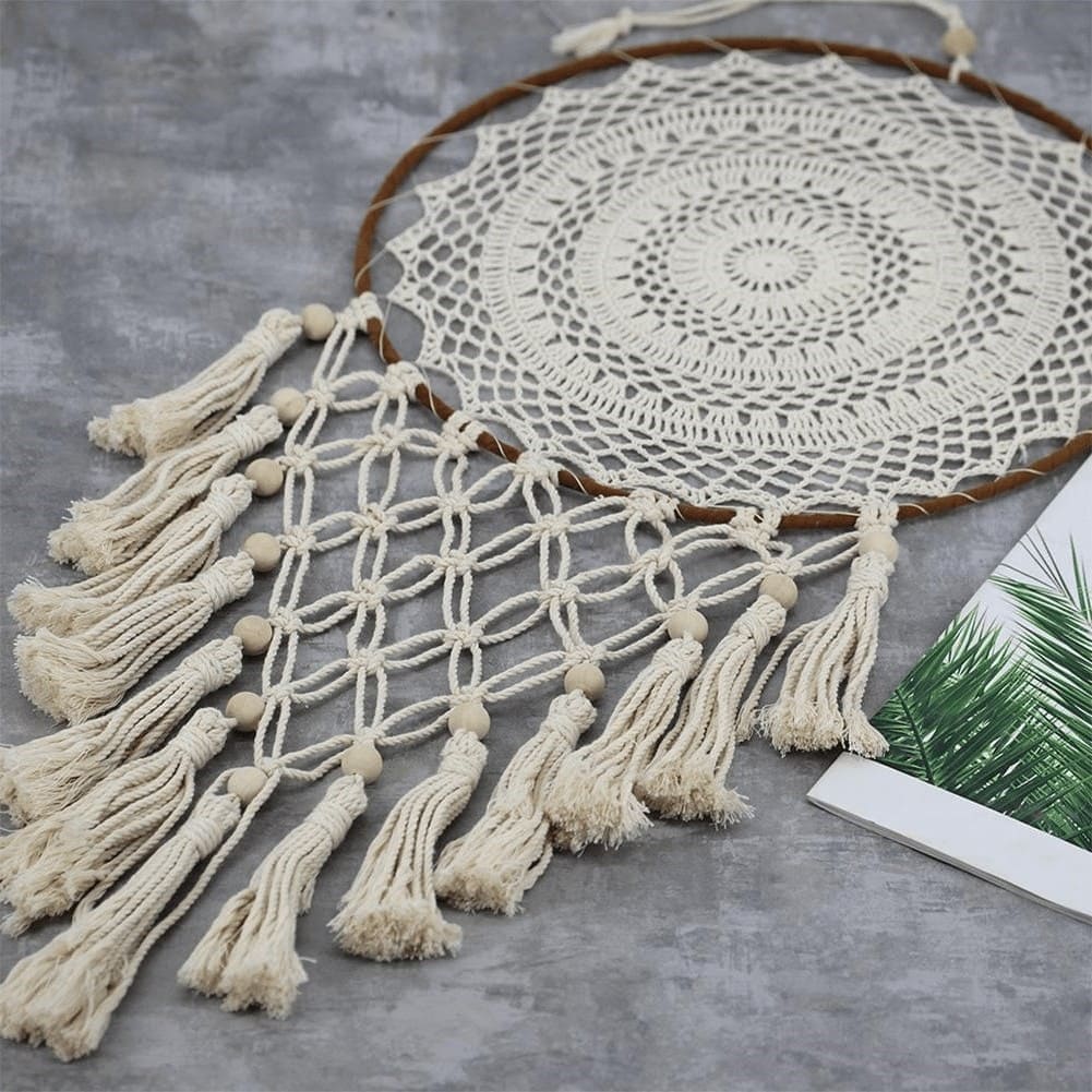 Attrape Rêves Macramé Attrape-Rêves Indien en Macramé Élégant