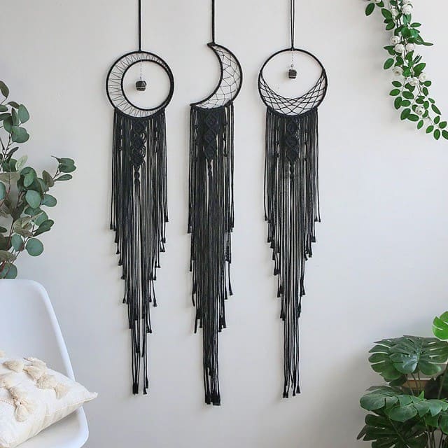Attrape Rêves Macramé Ensemble de 3 Attrapes-Rêves en Macramé Élégants