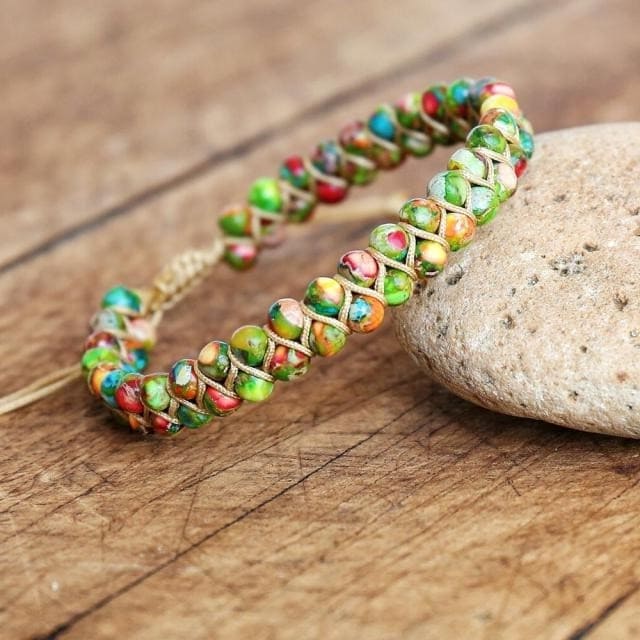 Bracelet Macramé Bracelet Macramé Élégance avec Perles