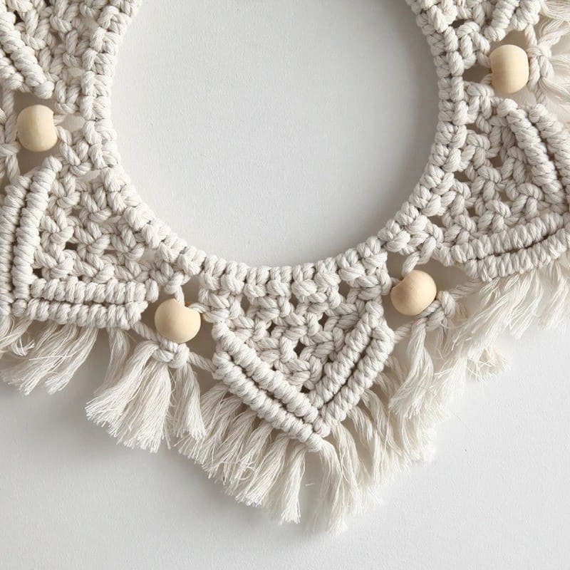 Cadre Macramé Miroir en Macramé Élégance