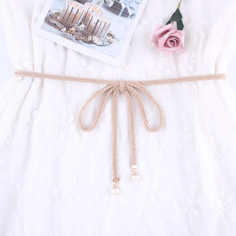 Ceinture Macramé Ceinture en Macramé avec perles élégantes