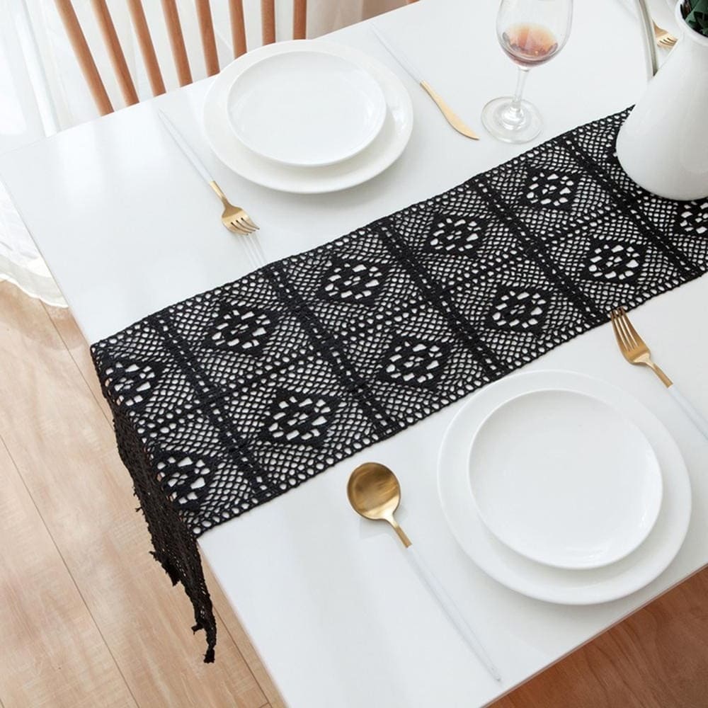 Chemin de Table Chemin de Table en Dentelle Macramé Élégance