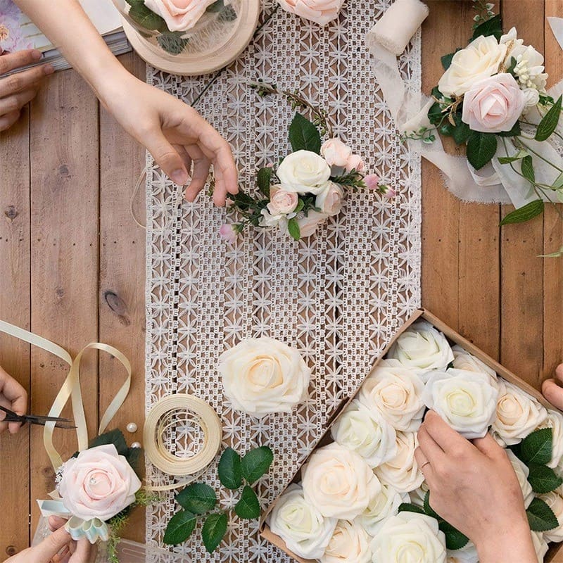 Chemin de Table Chemin de table Macramé blanc Éclat Design