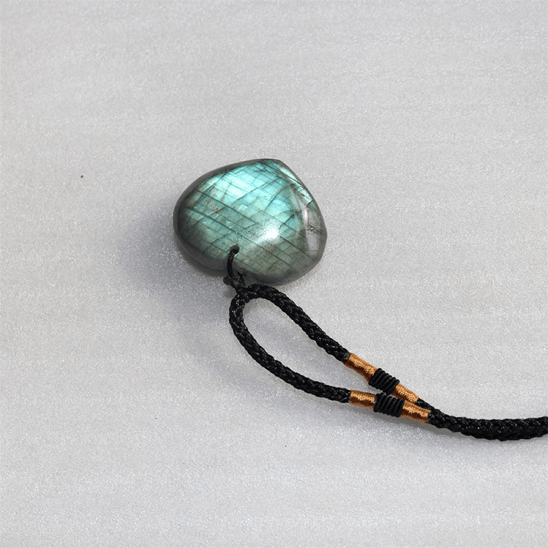 Collier Macramé Collier Macramé Éclat de Labradorite