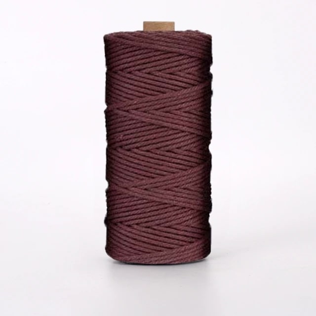 Corde Macramé Corde Macramé Bordeaux - 2 mm, 100 m de Qualité Supérieure