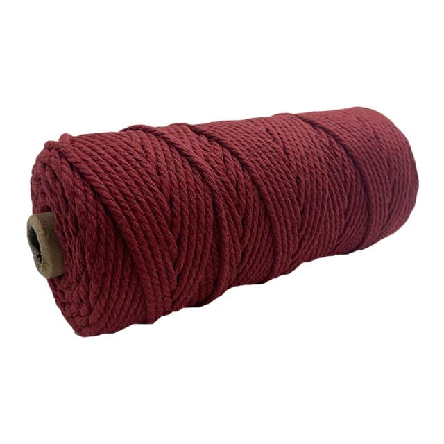 Corde Macramé Corde Macramé Bordeaux 4 mm - Rouleau de 100 m