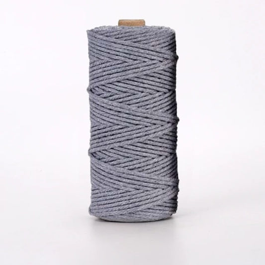 Corde Macramé Corde Macramé Gris 2 mm - 100m Élégance Artisanale
