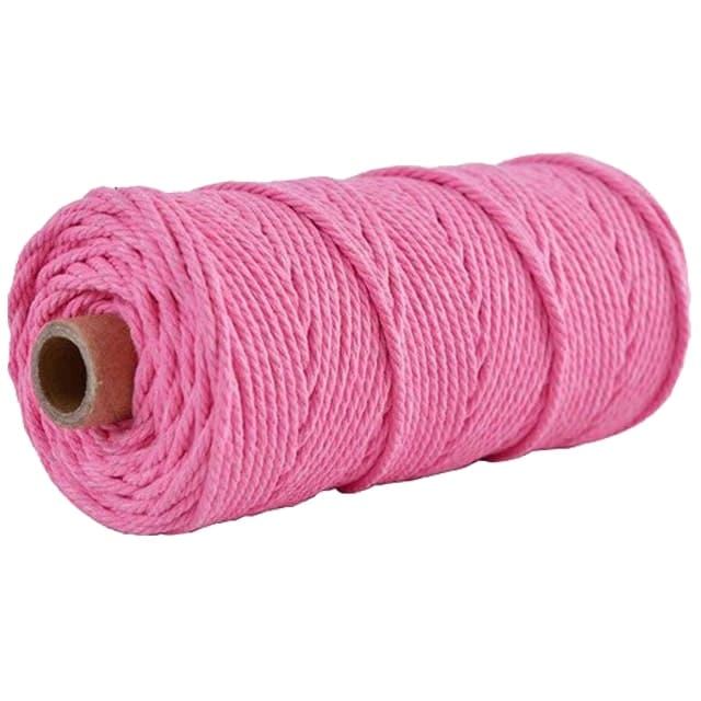 Corde Macramé Corde Macramé Rose 2 mm - 100 m de Douceur Artisanale