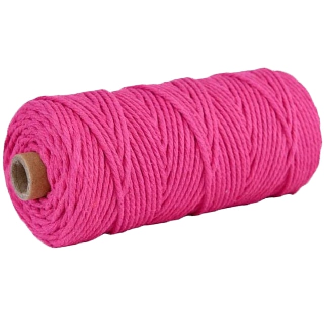 Corde Macramé Corde Macramé Rose 4 mm - 100 m Élégance Artisanale