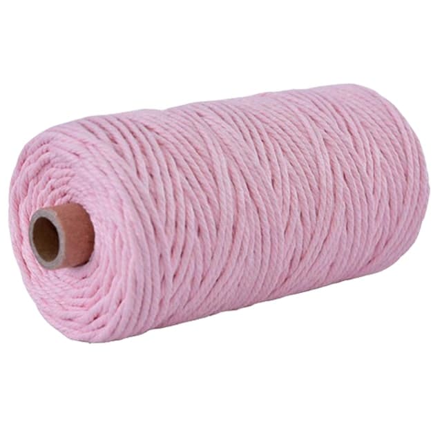 Corde Macramé Corde Macramé Rose 4 mm - 100 m Élégance Artisanale