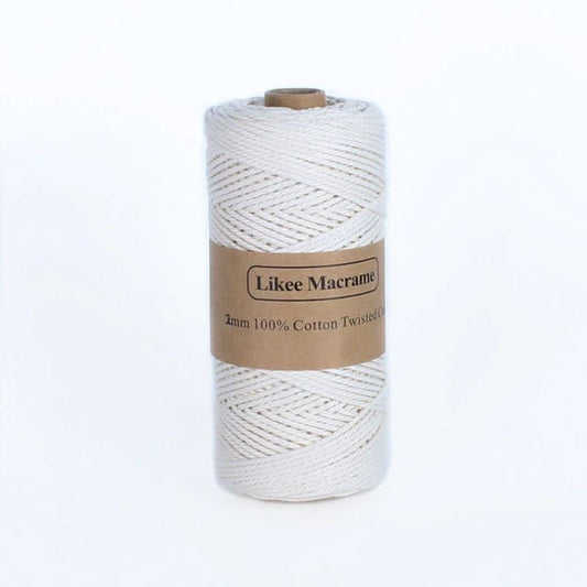 Corde Macramé Fil Macramé Blanc 2 mm - 150 m Premium