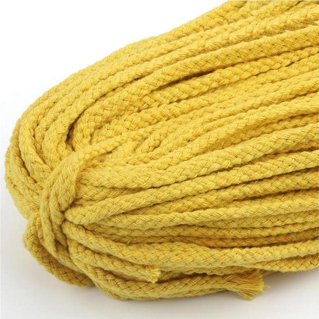 Corde Macramé Fil Macramé Jaune Éclatant 5mm - 30m de Créativité