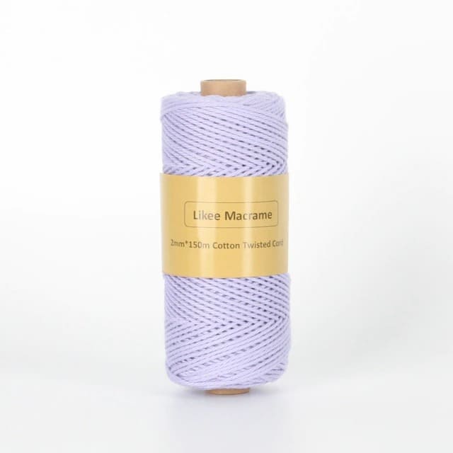 Corde Macramé Fil Macramé lila 2 mm - 150 m de Passion Artisanale