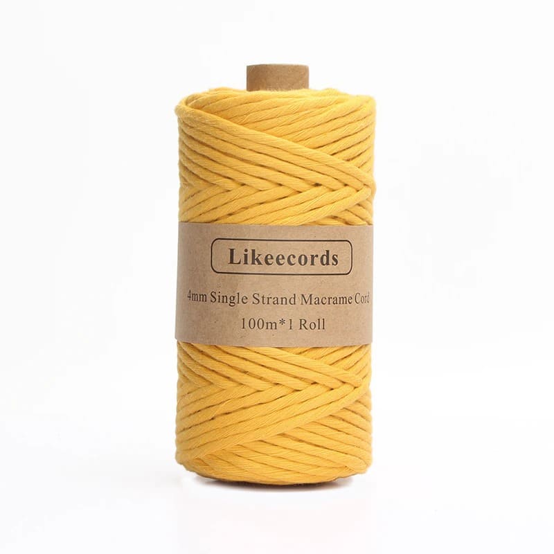 Corde Macramé Fil Macramé Moutarde 4 mm - 100 m Premium