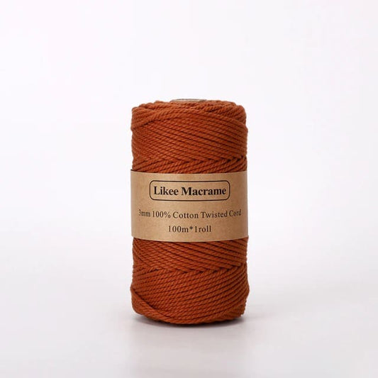 Corde Macramé Fil Macramé Ocre 3 mm - 100 m Premium