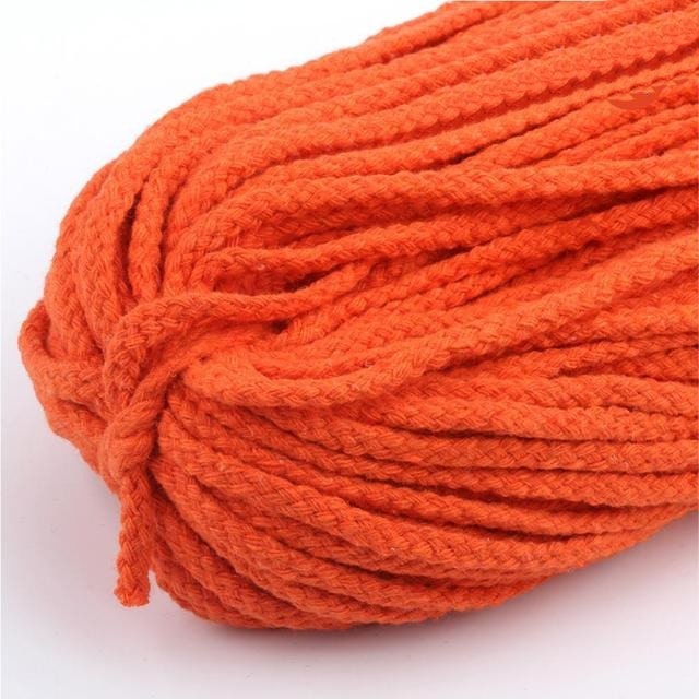 Corde Macramé Fil Macramé Orange Éclat 5mm - 30m