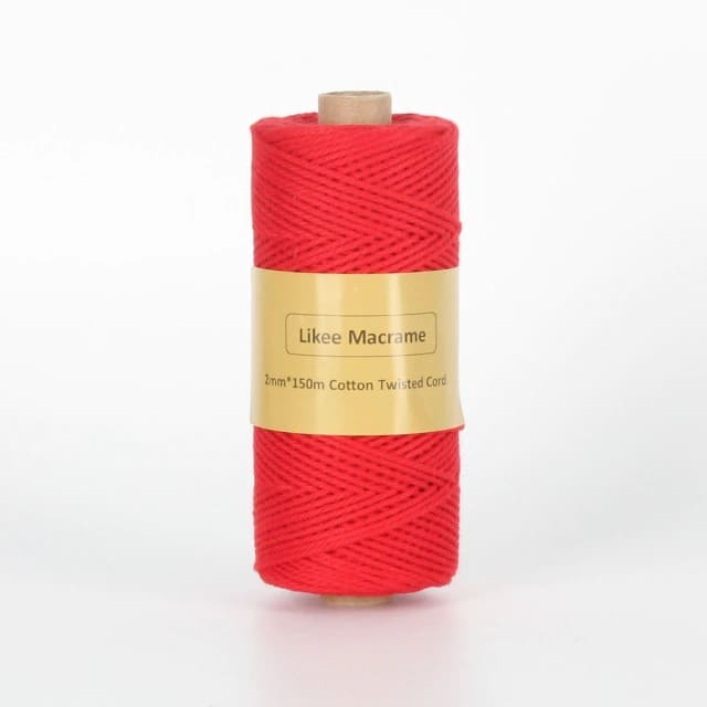 Corde Macramé Fil Macramé premium rouge 2 mm - 150 m