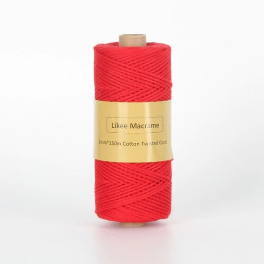 Corde Macramé Fil Macramé premium rouge 2 mm - 150 m