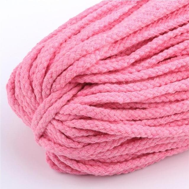 Corde Macramé Fil Macramé Rose Éclatant 5mm - 30m de Créativité