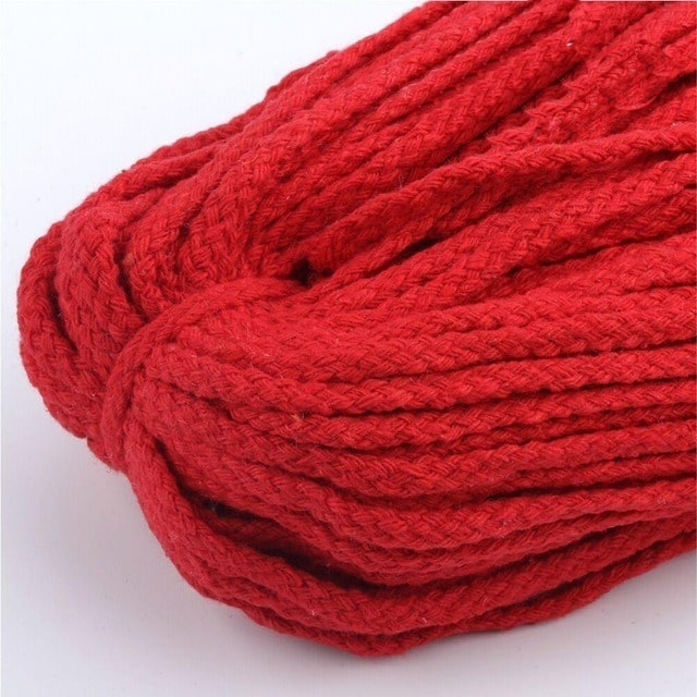 Corde Macramé Fil Macramé Rouge Élégance 5mm - 30m