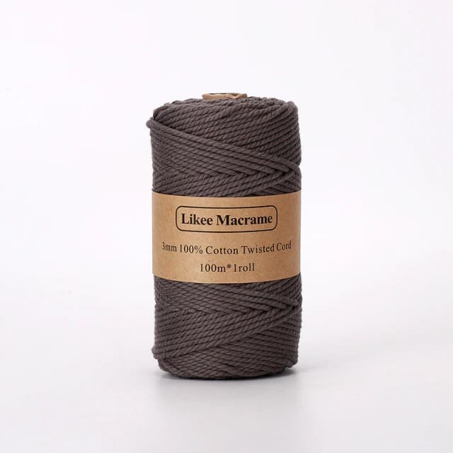 Corde Macramé Fil Macramé taupe 3 mm - 100m Essentials