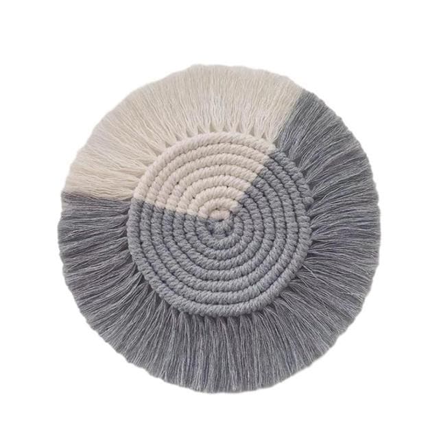 Dessous de Verre Macramé Dessous de verre bicolores en Macramé Artisanal
