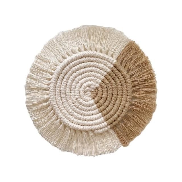 Dessous de Verre Macramé Dessous de verre bicolores en Macramé Artisanal