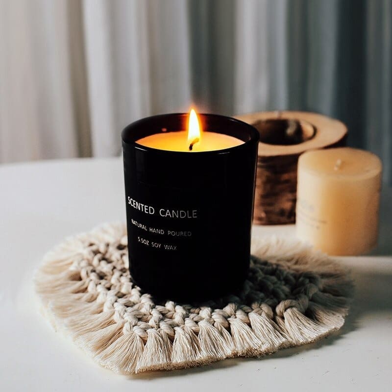 Dessous de Verre Macramé Dessous de verre en Macramé - Cœur Éternel