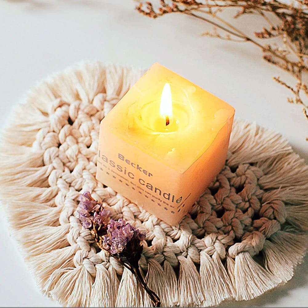 Dessous de Verre Macramé Dessous de verre en Macramé - Cœur Éternel