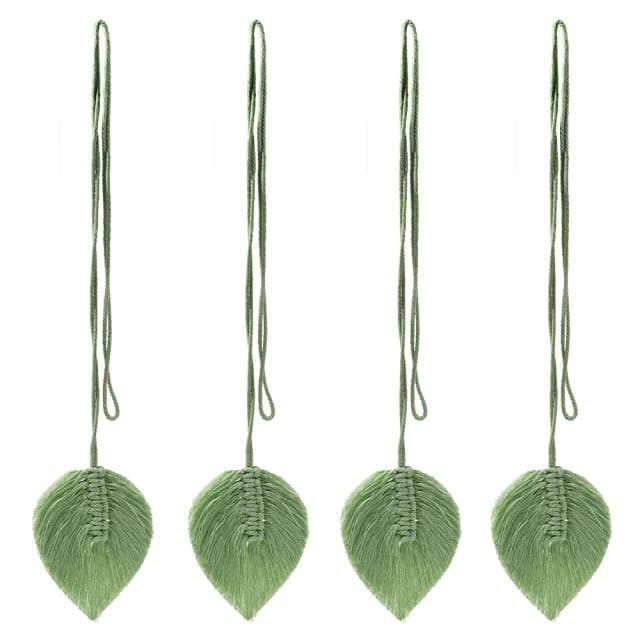 Embrasse Rideau Attache Rideau Élégance Feuille en Macramé