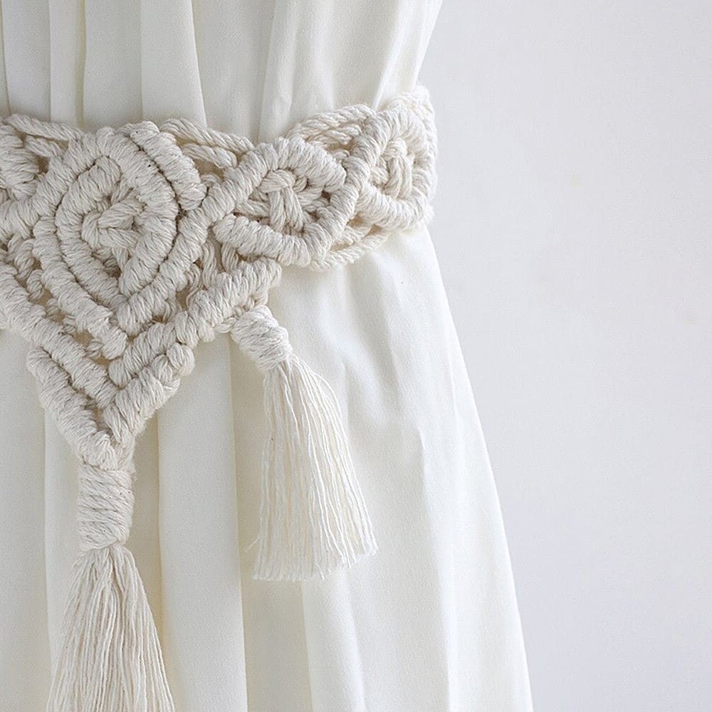 Embrasse Rideau Rideau en Coton Macramé Embrasse Chic