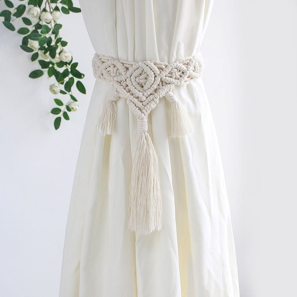Embrasse Rideau Rideau en Coton Macramé Embrasse Chic
