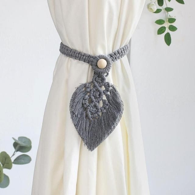 Embrasse Rideau Rideau Feuille Macramé : Élevez Votre Espace