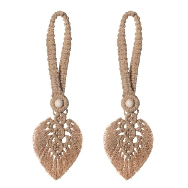 Embrasse Rideau Rideau Feuille Macramé : Élevez Votre Espace