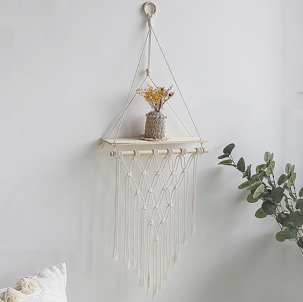 Étagère macramé Étagère Macramé Nordic Chic