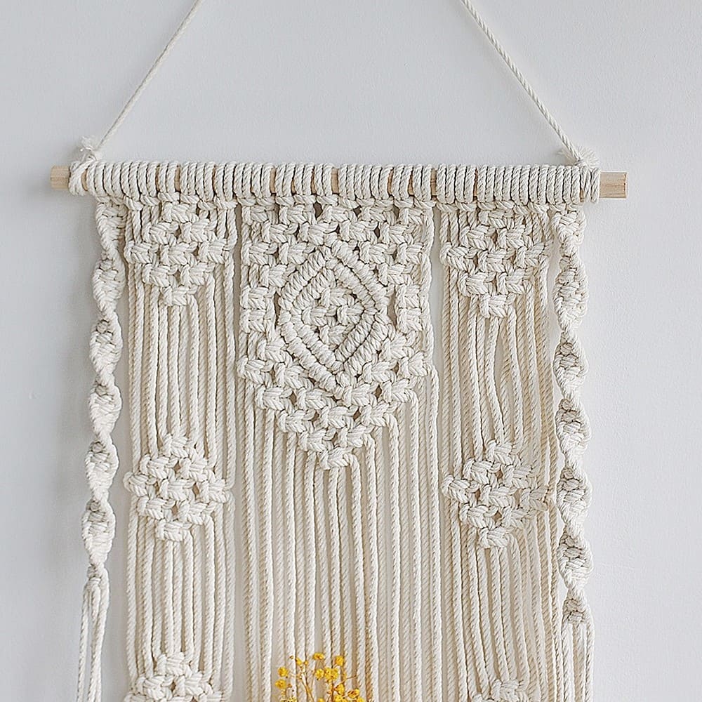 Étagère macramé Étagère Murale en Macramé Élégant