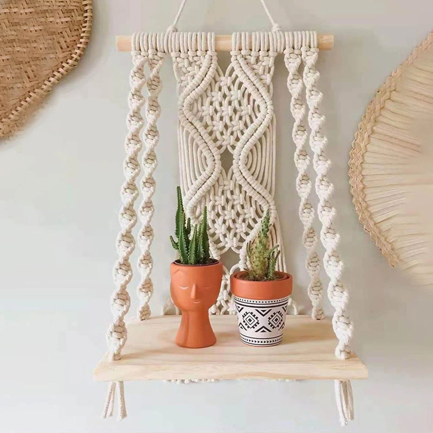 Étagère macramé Étagère Murale Macramé Chic