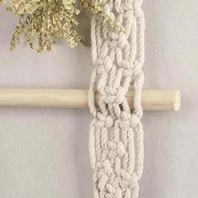 Étagère macramé Support mural Macramé Éclatante