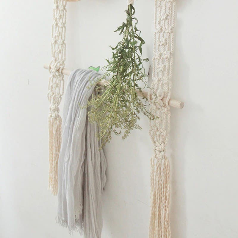 Étagère macramé Support mural Macramé Éclatante
