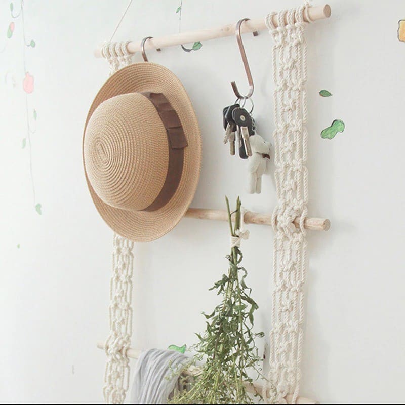 Étagère macramé Support mural Macramé Éclatante