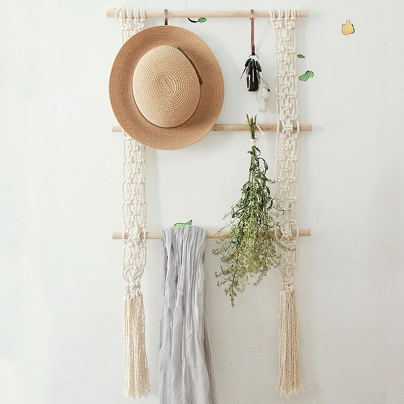Étagère macramé Support mural Macramé Éclatante
