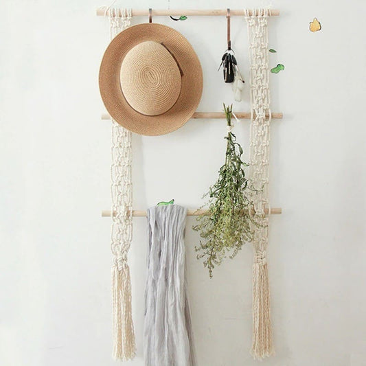 Étagère macramé Support mural Macramé Éclatante