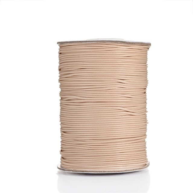 Fil Macramé Fil ciré Linhasita beige 1mm - Rouleau de 20m