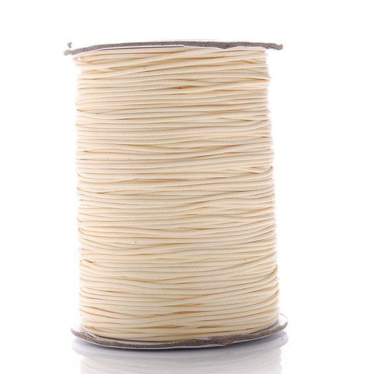 Fil Macramé Fil ciré Linhasita beige 1mm - Rouleau de 20m