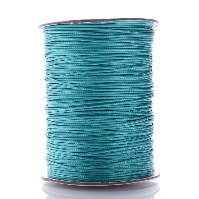 Fil Macramé Fil ciré Linhasita bleu 1mm - 20m de créativité