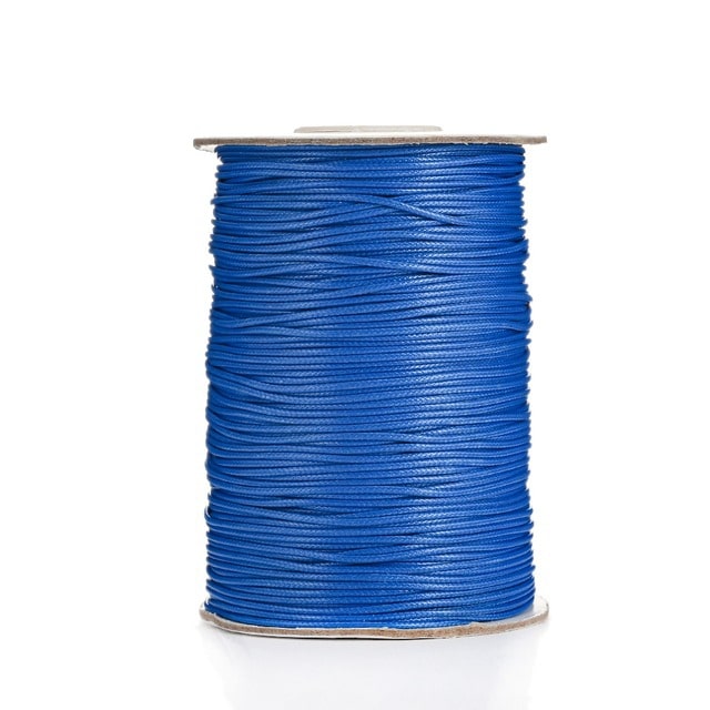 Fil Macramé Fil ciré Linhasita bleu 1mm - 20m de créativité